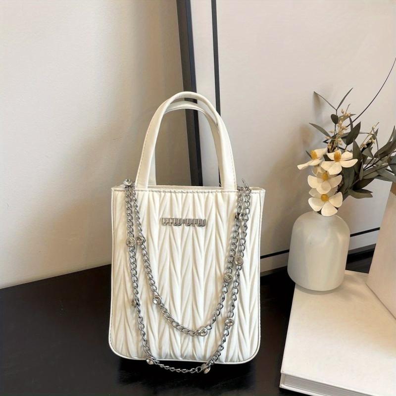 Mini Chain Crossbody Satchel Bag PU Leather Shoulder Bag