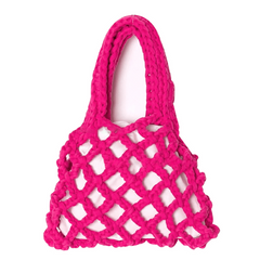 Braided Tote Bag with Inner Pouch Crochet Summer Purse