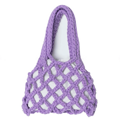 Braided Tote Bag with Inner Pouch Crochet Summer Purse