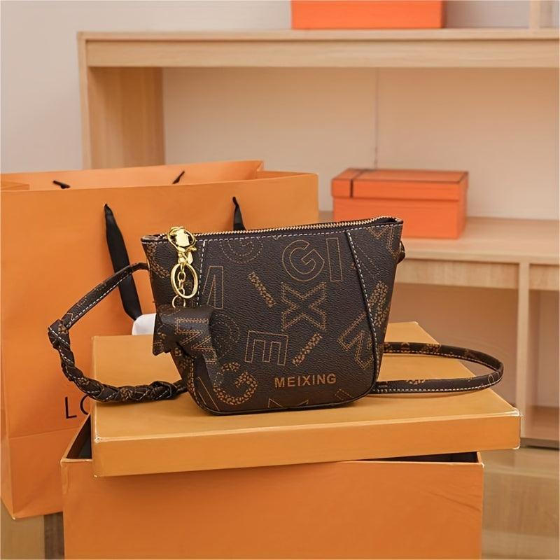 Vintage Mobile Phone Crossbody Bag PU Leather Textured Bag Purse