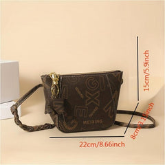 Vintage Mobile Phone Crossbody Bag PU Leather Textured Bag Purse