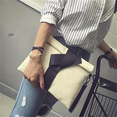 Stylish Square Clutch Bag with Twisted Strap