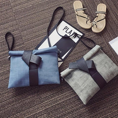Stylish Square Clutch Bag with Twisted Strap