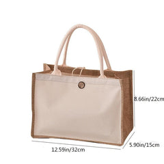 Linen Handbag Solid Gift Bag Printed Versatile Shopping Bag