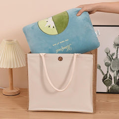 Linen Handbag Solid Gift Bag Printed Versatile Shopping Bag