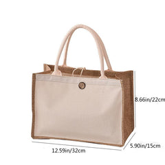 Linen Handbag Solid Gift Bag Printed Versatile Shopping Bag
