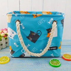 Leopard Print Large Tote Bag Foldable Toiletry Bag