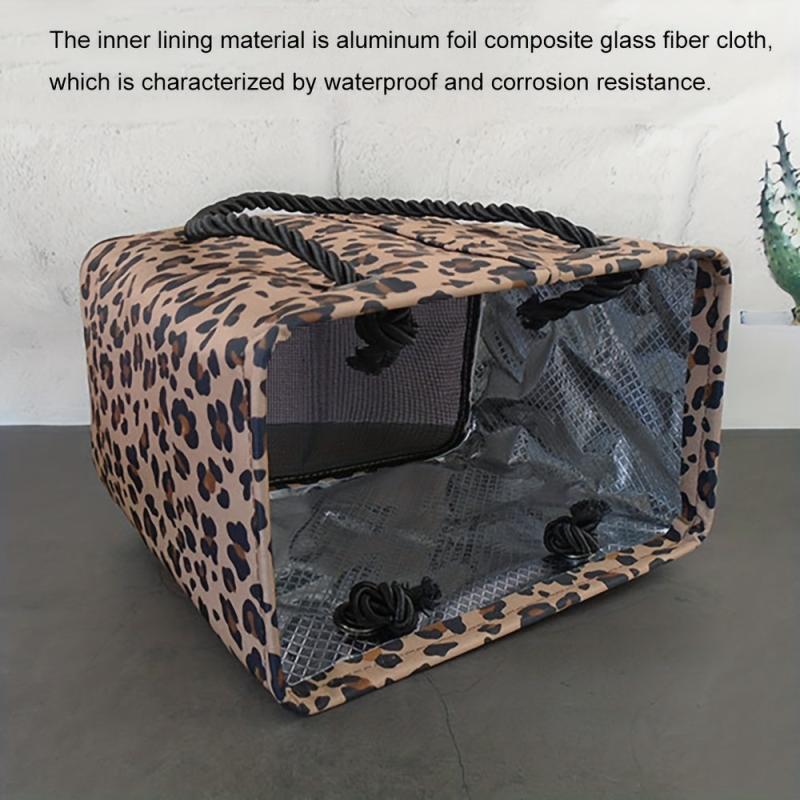 Leopard Print Large Tote Bag Foldable Toiletry Bag