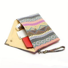 Geometric Graphic Boho Clutch Bag Ethnic Envelope Purse