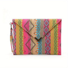 Geometric Graphic Boho Clutch Bag Ethnic Envelope Purse