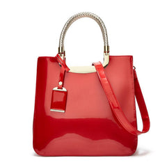 Stylish Zipper Handbag Double Handle Purse for Women