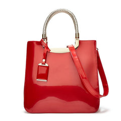 Stylish Zipper Handbag Double Handle Purse for Women