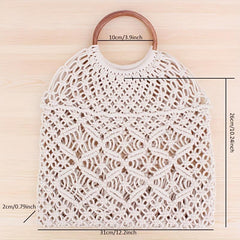 Straw Woven Summer Tote Bag Beach Handbag Rattan Purse
