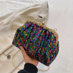 Sequined Crossbody Bag Glitter Purse Wedding Prom