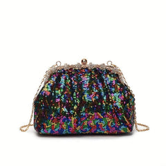 Sequined Crossbody Bag Glitter Purse Wedding Prom