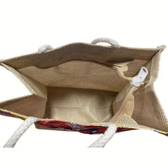 Chinese Style Canvas Tote Bag Ethnic Print Women's Handbag