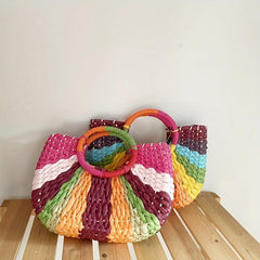 Bohemian Woven Handbag Large Capacity Satchel