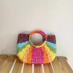 Bohemian Woven Handbag Large Capacity Satchel