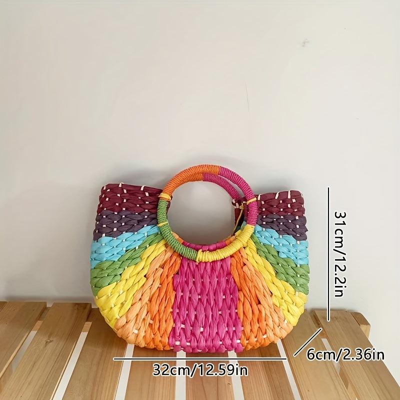 Bohemian Woven Handbag Large Capacity Satchel