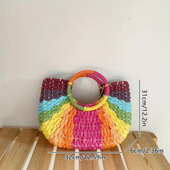 Bohemian Woven Handbag Large Capacity Satchel