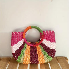 Bohemian Woven Handbag Large Capacity Satchel