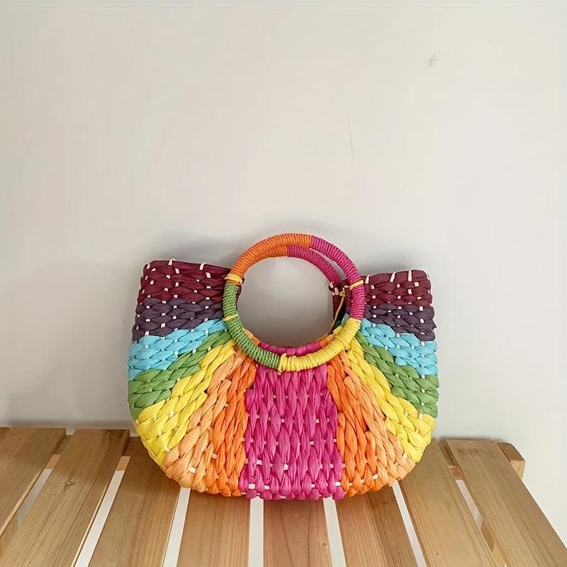 Bohemian Woven Handbag Large Capacity Satchel