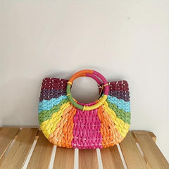 Bohemian Woven Handbag Large Capacity Satchel