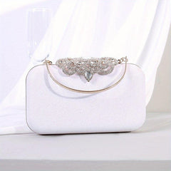 Vintage Rhinestone Satchel Bag Glitter Evening Wedding Bag