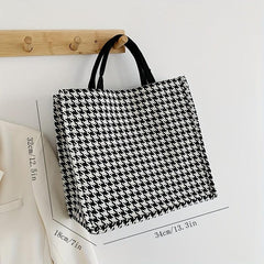 Leopard Pattern Canvas Tote Bag Large Capacity Shoulder Bag for Work Travel