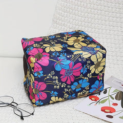 Floral Lunch Box Bag Nylon Handbag for Travel Picnic Work