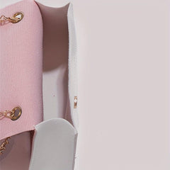 Colorblock Square Flap Bag Chain Handbag
