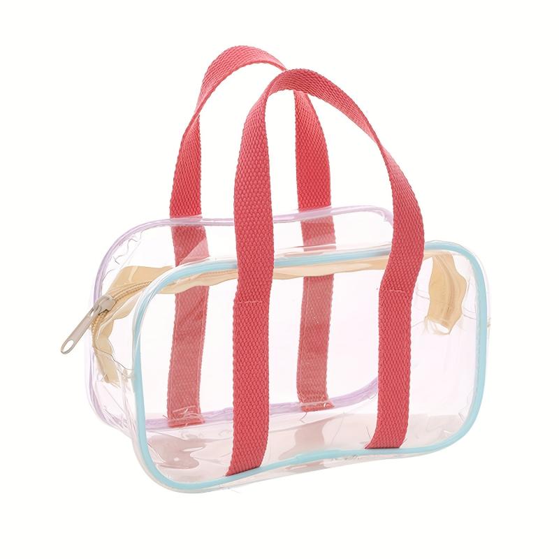 Transparent PVC Handheld Toiletry Bag Waterproof Storage Tote