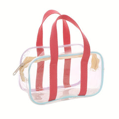 Transparent PVC Handheld Toiletry Bag Waterproof Storage Tote