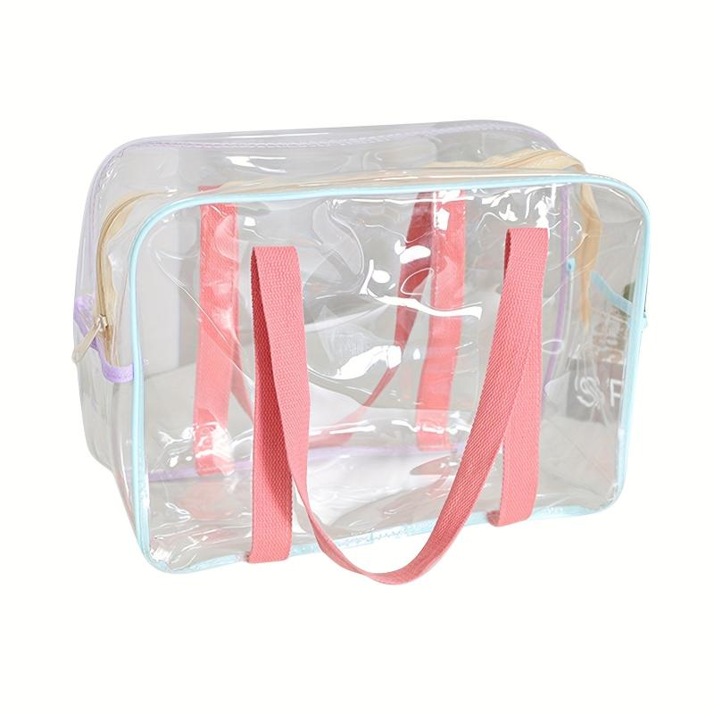 Transparent PVC Handheld Toiletry Bag Waterproof Storage Tote