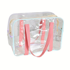 Transparent PVC Handheld Toiletry Bag Waterproof Storage Tote