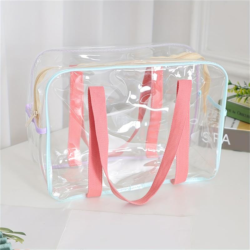 Transparent PVC Handheld Toiletry Bag Waterproof Storage Tote
