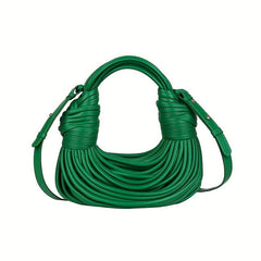 Hand Woven Bread Handbag for Women Knotted Woven Purse Niche Crossbody Bag
