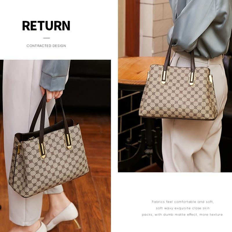 Geometric Pattern Handbag Women's Crossbody Bag Stylish Purse
