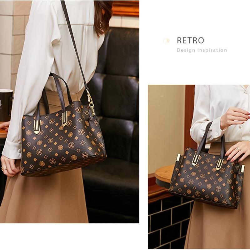 Geometric Pattern Handbag Women's Crossbody Bag Stylish Purse