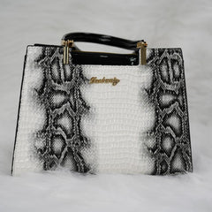 Mini Snakeskin Tote Bag Top Handle Satchel Bag Women's Casual Handbag