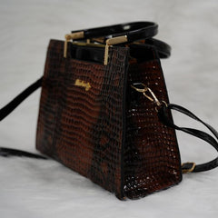 Mini Snakeskin Tote Bag Top Handle Satchel Bag Women's Casual Handbag