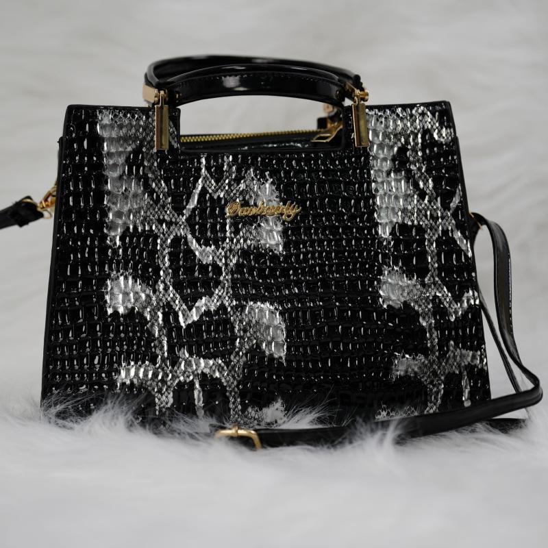 Mini Snakeskin Tote Bag Top Handle Satchel Bag Women's Casual Handbag