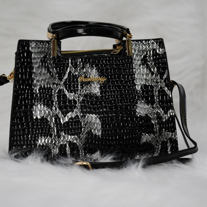 Mini Snakeskin Tote Bag Top Handle Satchel Bag Women's Casual Handbag