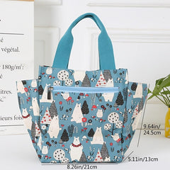 Cartoon Graphic Reusable Lunch Bag for School & Work