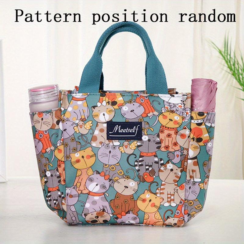 Cartoon Graphic Reusable Lunch Bag for School & Work