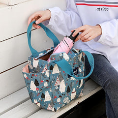 Cartoon Graphic Reusable Lunch Bag for School & Work