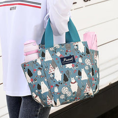 Cartoon Graphic Reusable Lunch Bag for School & Work