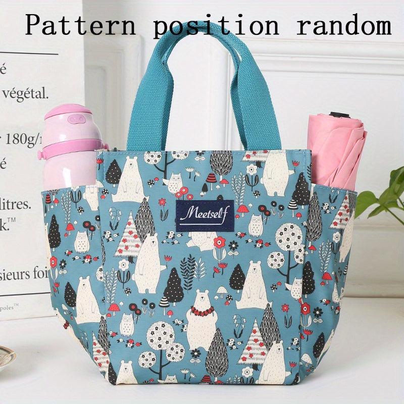 Cartoon Graphic Reusable Lunch Bag for School & Work