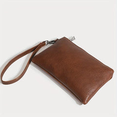 Vegan Leather Coin Purse Wristlet Envelope Clutch Bag