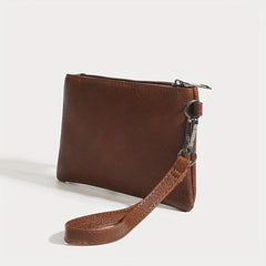 Vegan Leather Coin Purse Wristlet Envelope Clutch Bag